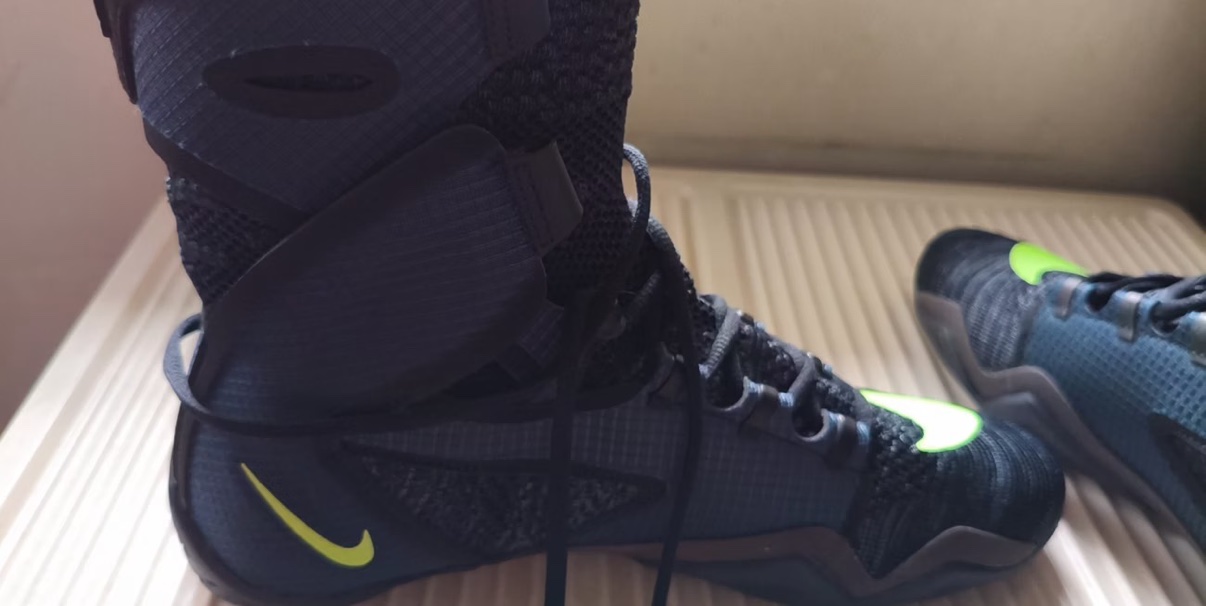 Buyer photo: Nike HyperKO 2 side view with neon swoosh