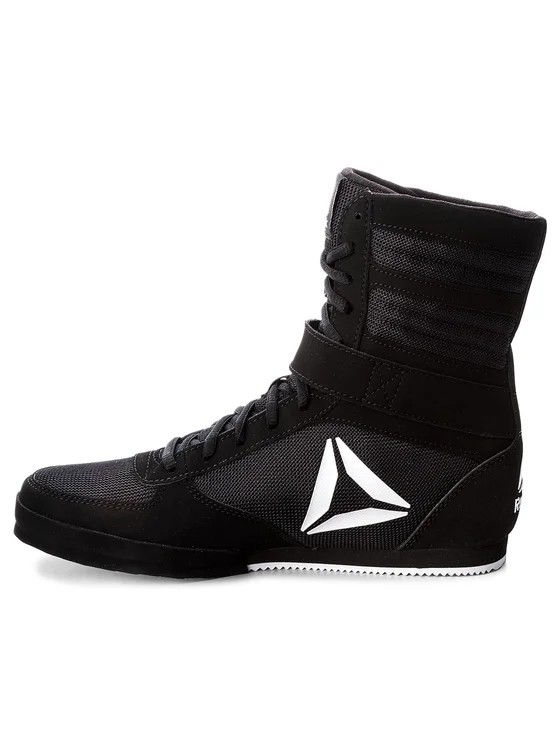 Black Reebok boxing boot, other side view